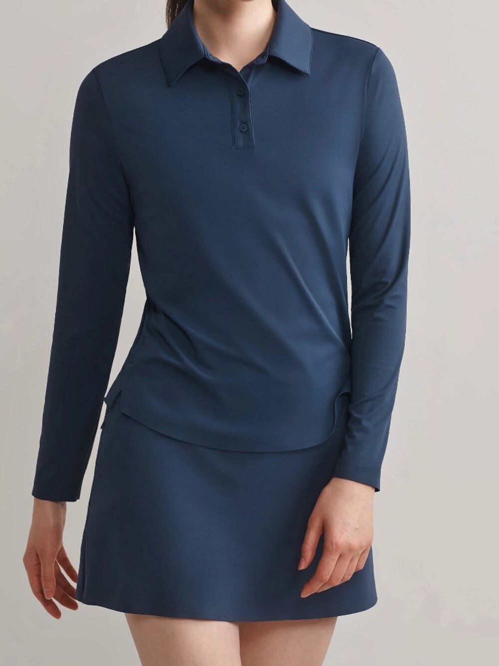 NEW Rhone Course to Court Performance Long Sleeve Polo NWT Navy M $108